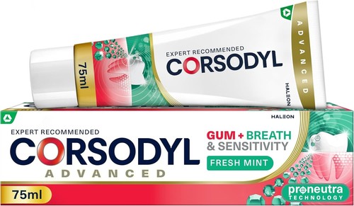 Corsodyl toothpaste advanced - corsodyl,